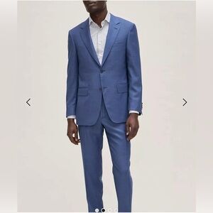 CANALI 13290/37 Impeccabile Two Button 2pc Suit 100% Wool, Blue, EU-54R - NWT